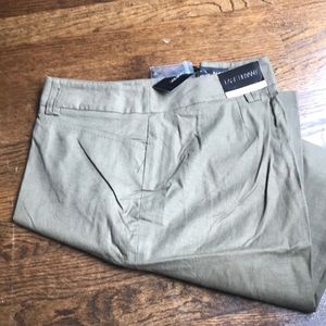 Olive green linen pants